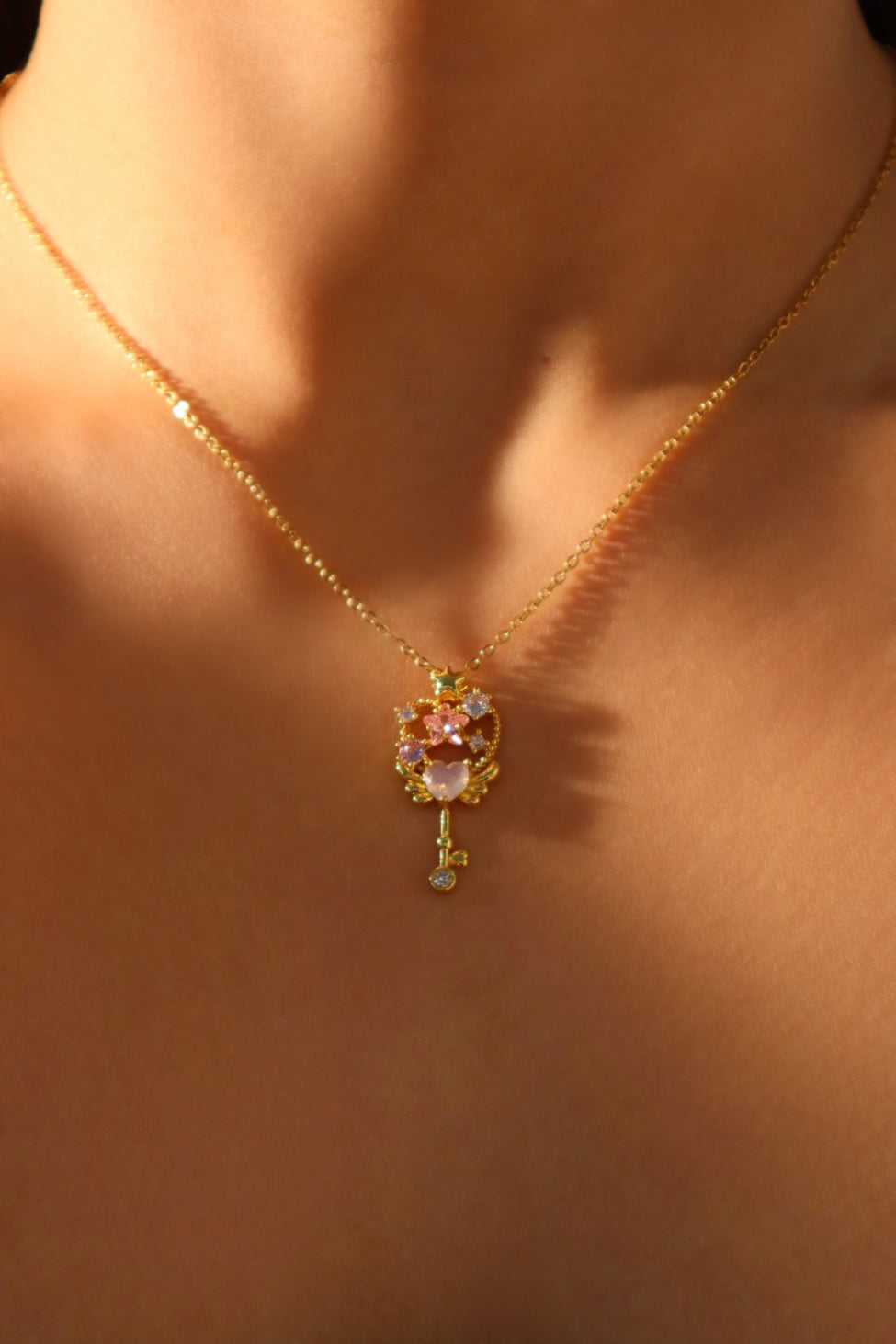 14K Real Gold Plated Magic Key Necklace