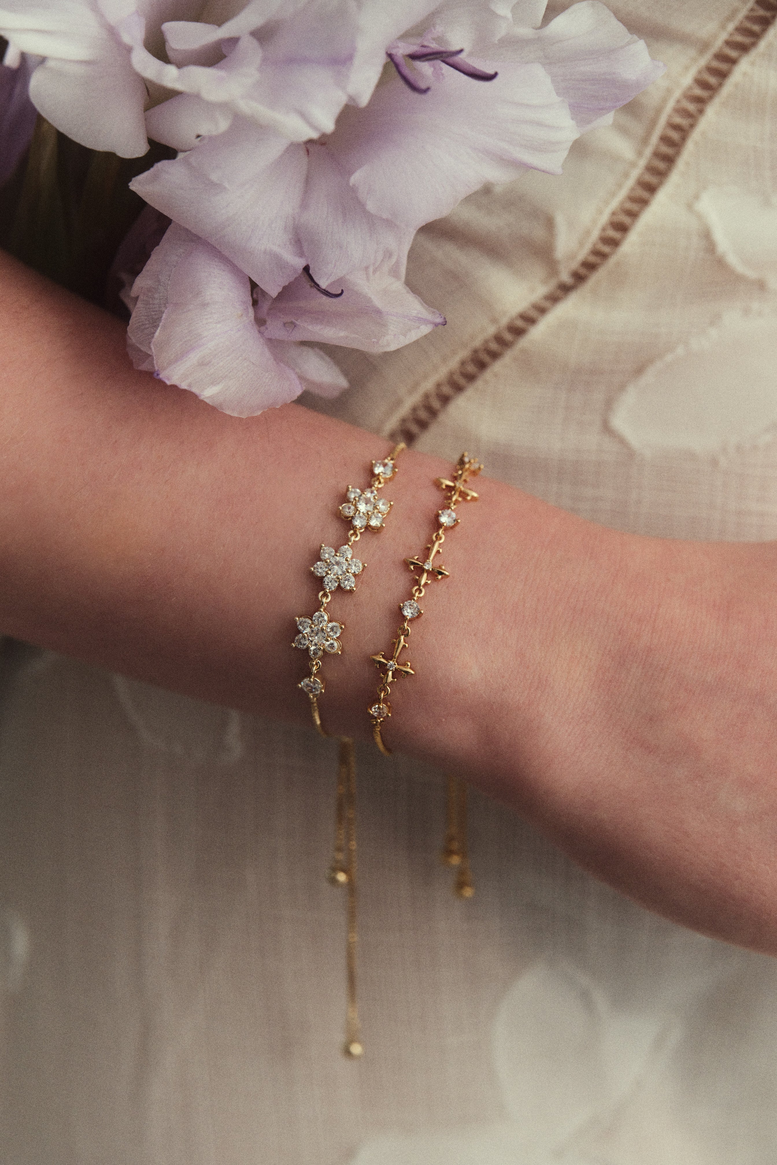 Multi Diamond Cross Bracelet