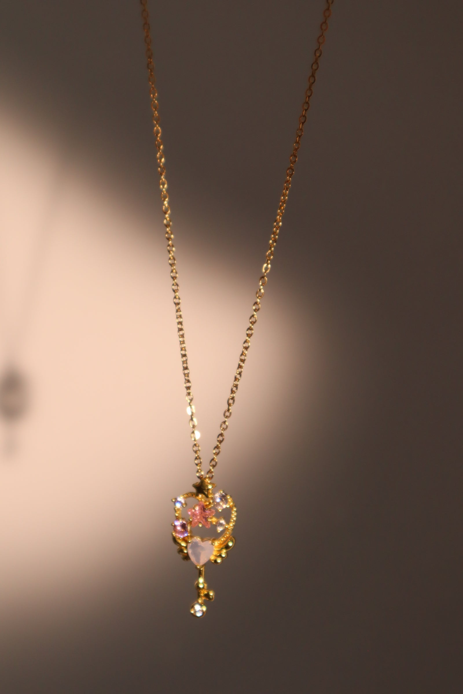 14K Real Gold Plated Magic Key Necklace
