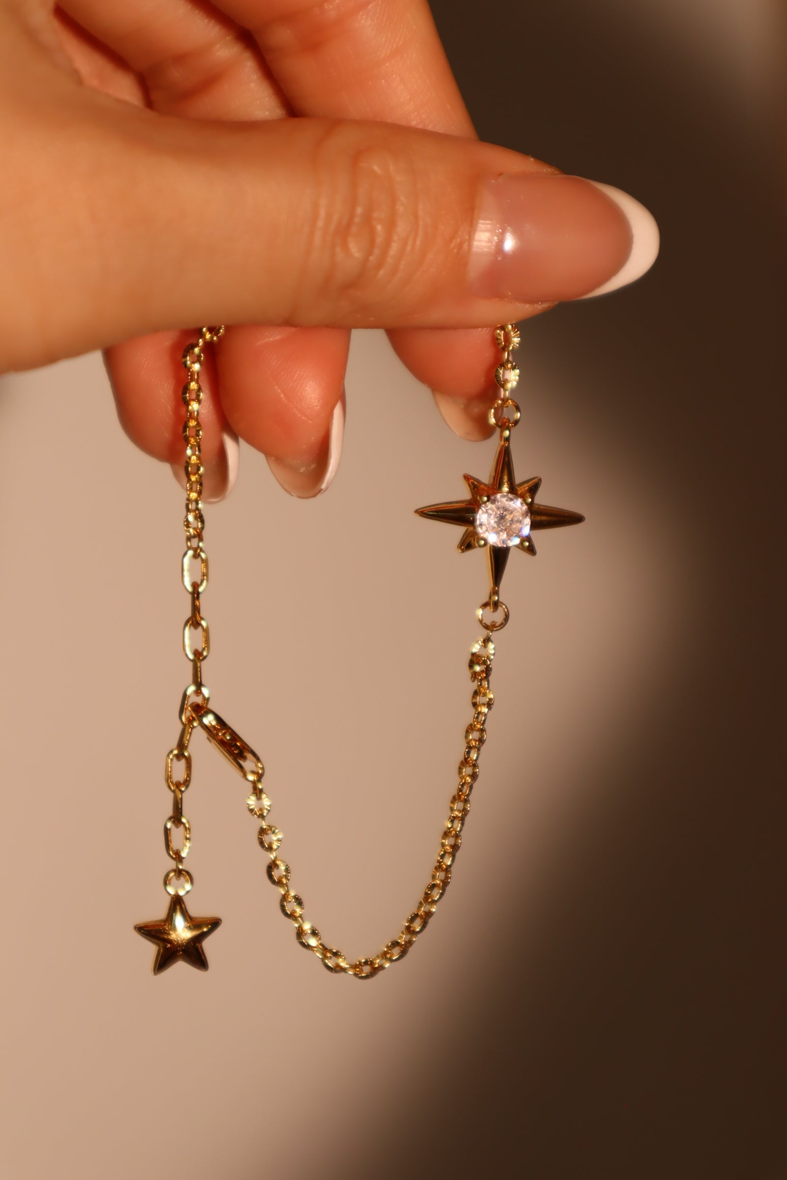 18K Real Gold Plated Pole Star Bracelet