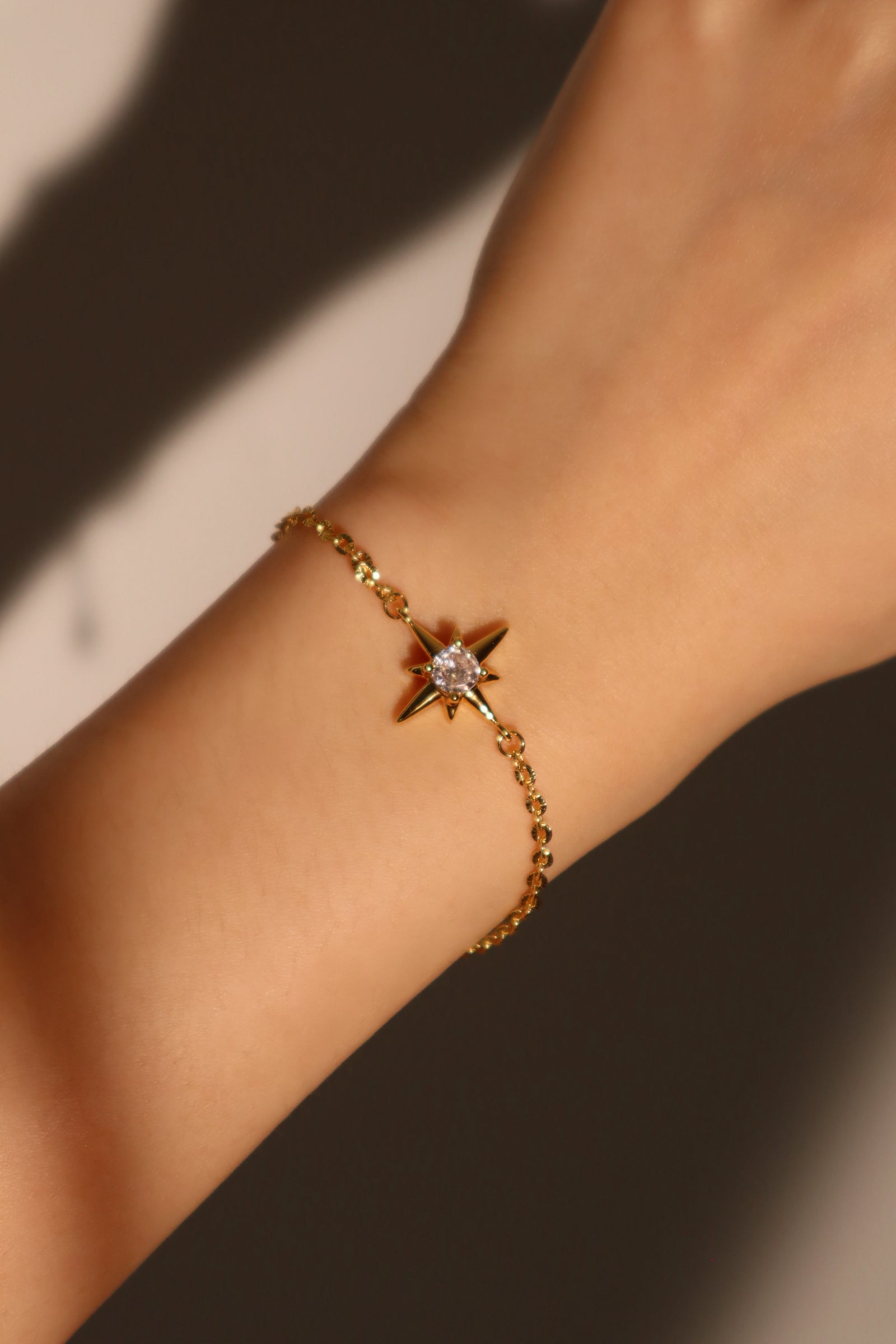 18K Real Gold Plated Pole Star Bracelet