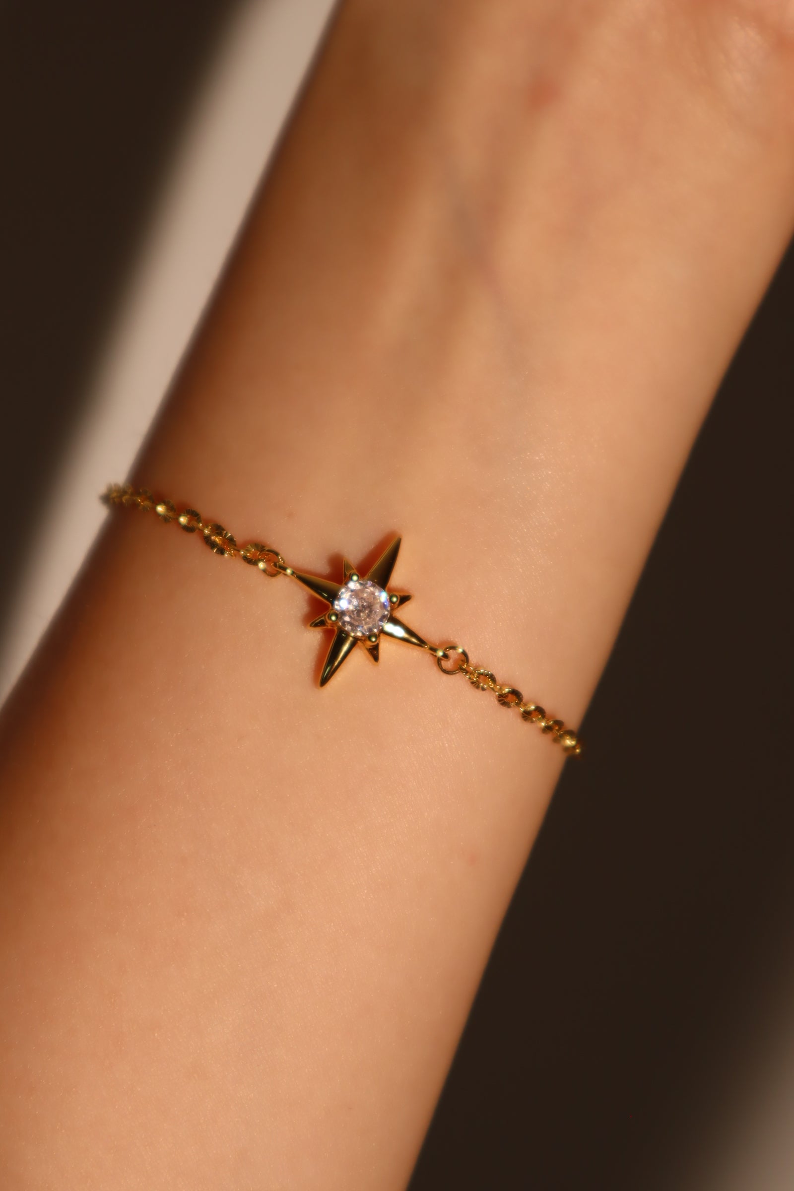 18K Real Gold Plated Pole Star Bracelet