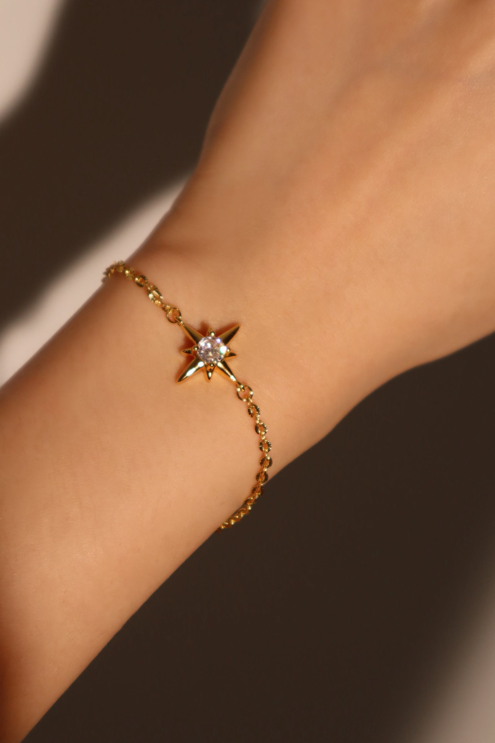 18K Real Gold Plated Pole Star Bracelet