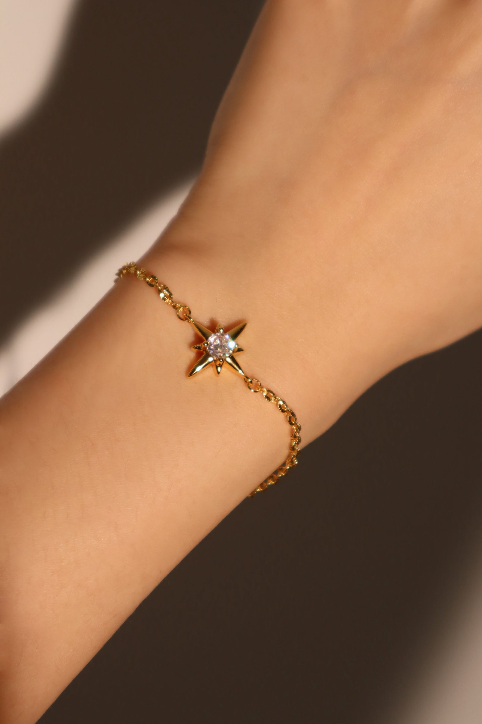 18K Real Gold Plated Pole Star Bracelet