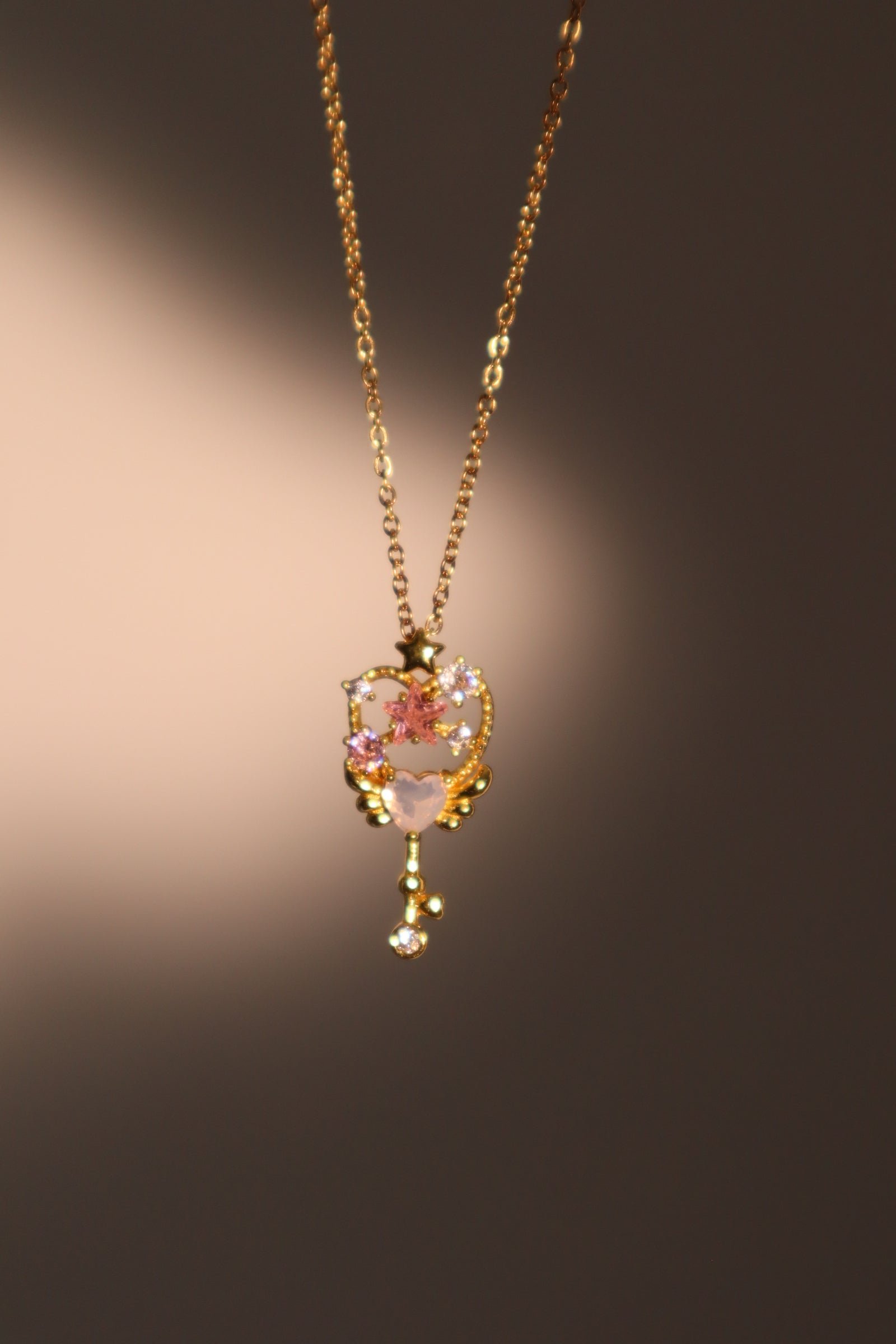 14K Real Gold Plated Magic Key Necklace