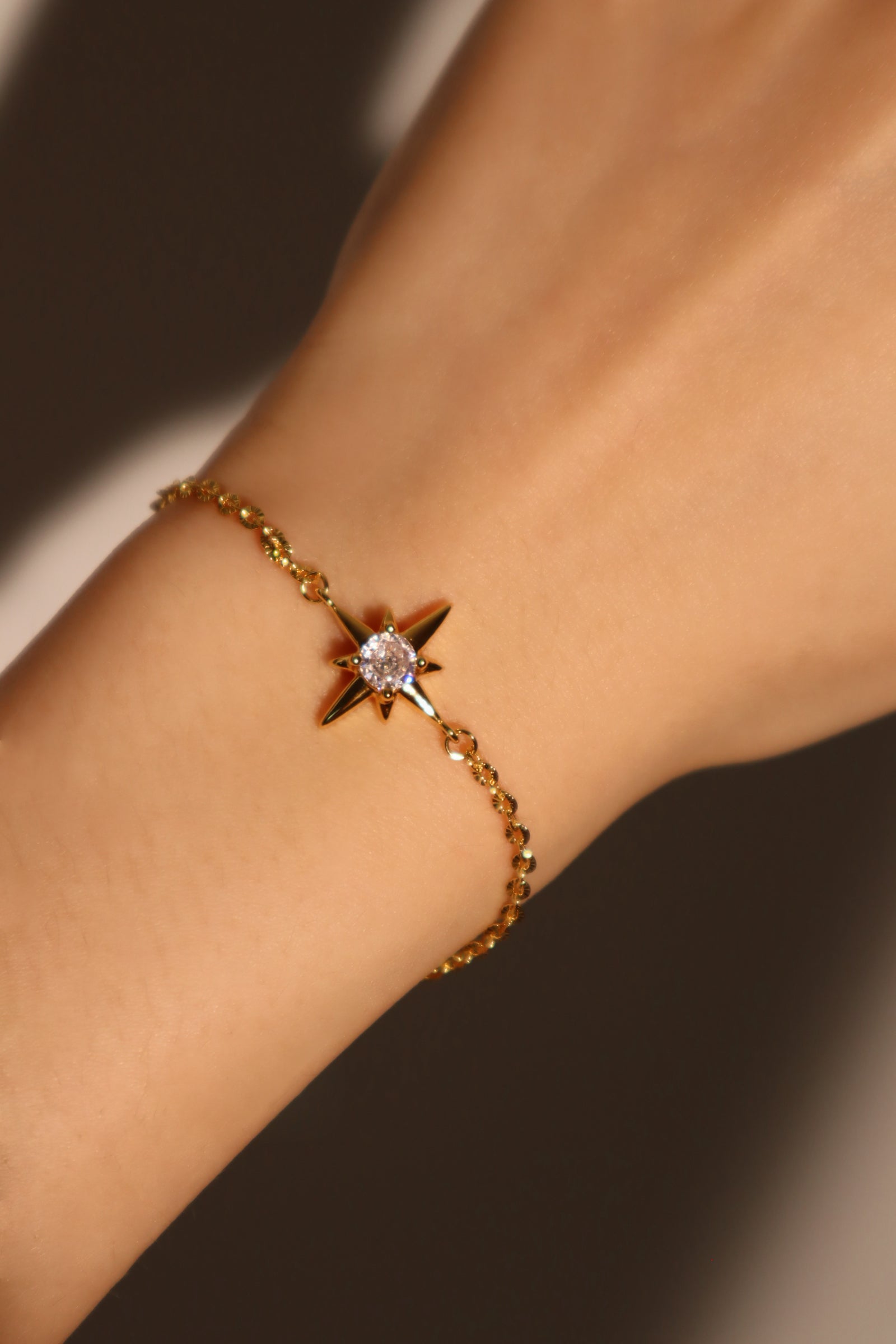 18K Real Gold Plated Pole Star Bracelet