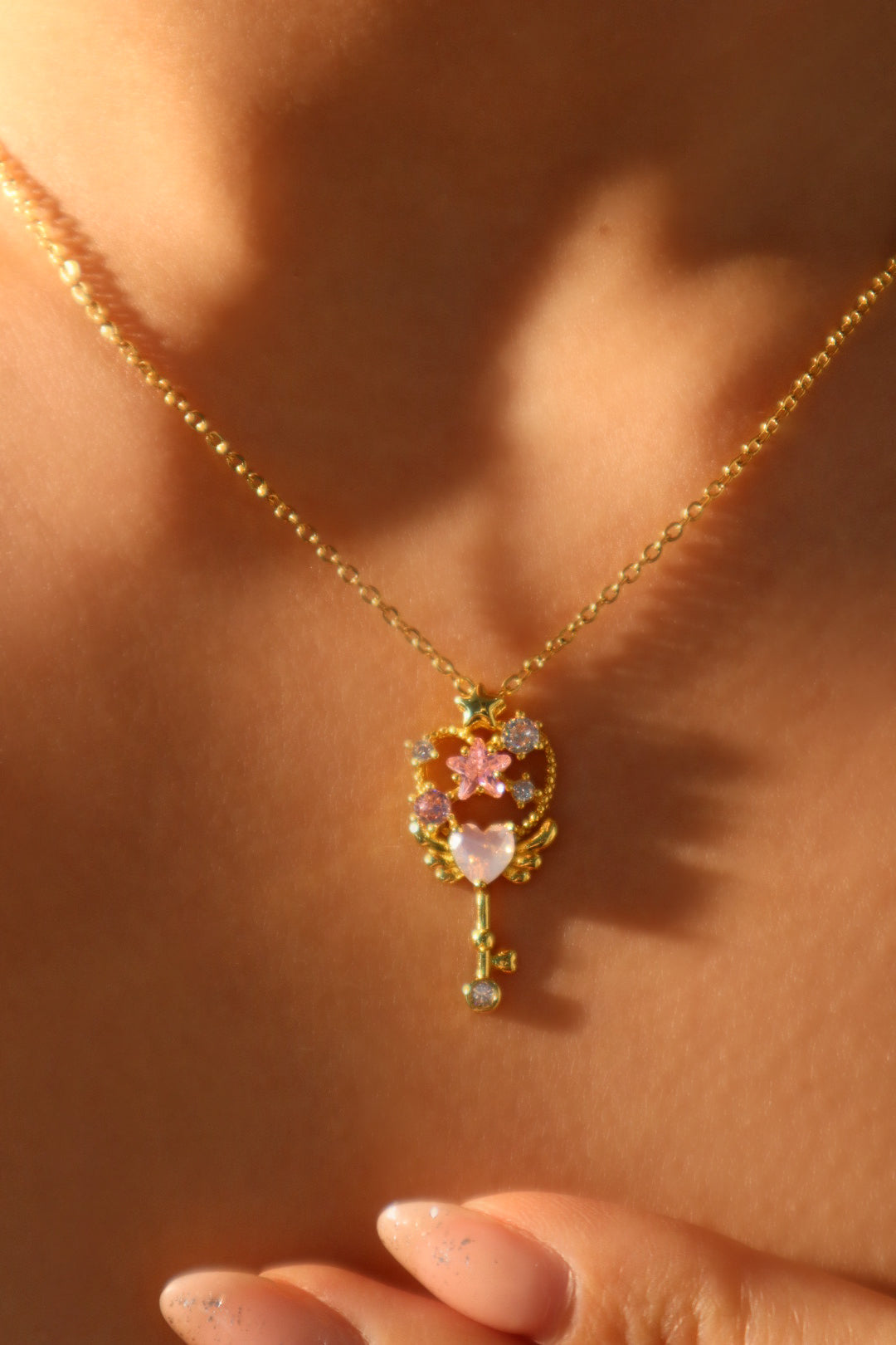 14K Real Gold Plated Magic Key Necklace