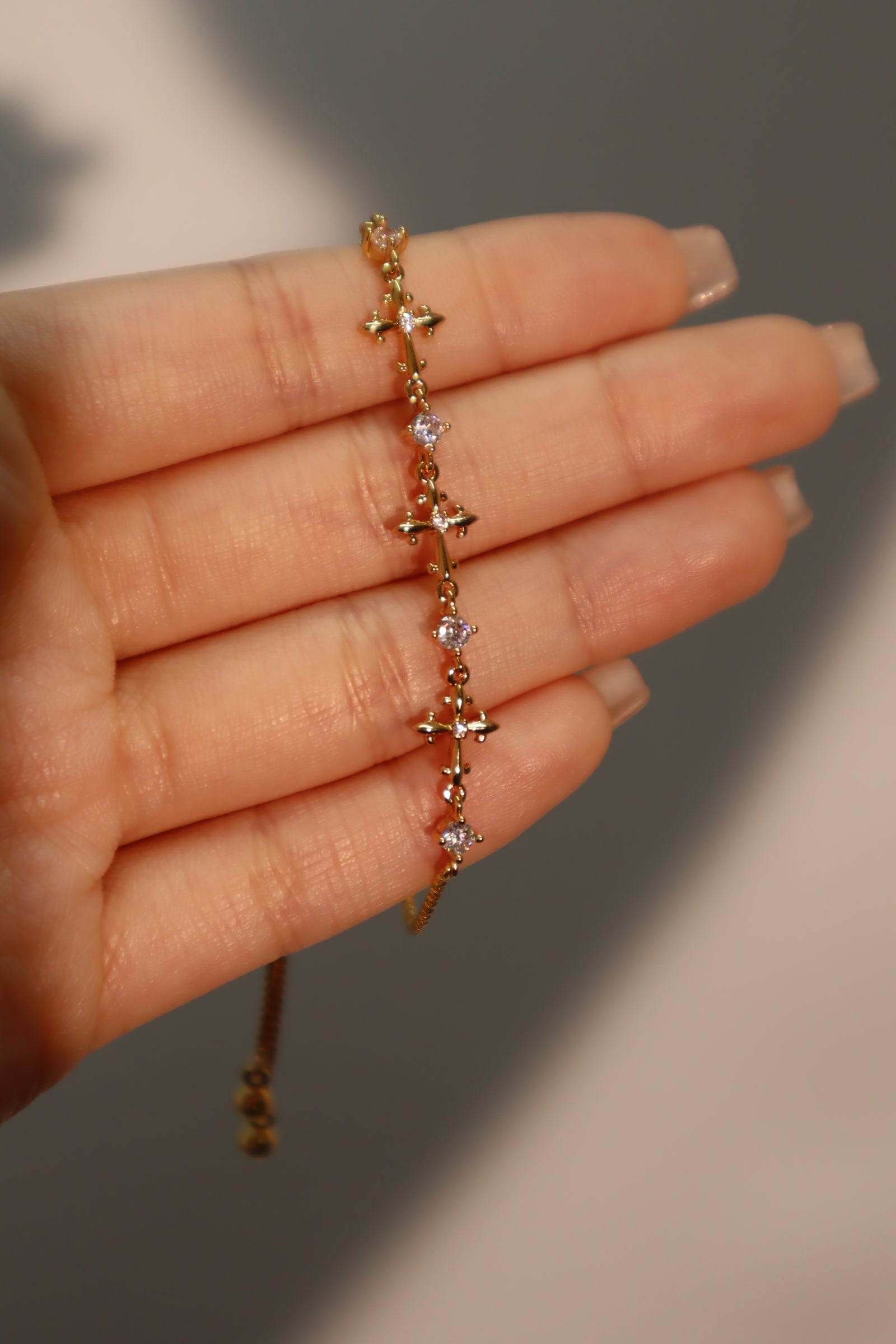 Multi Diamond Cross Bracelet