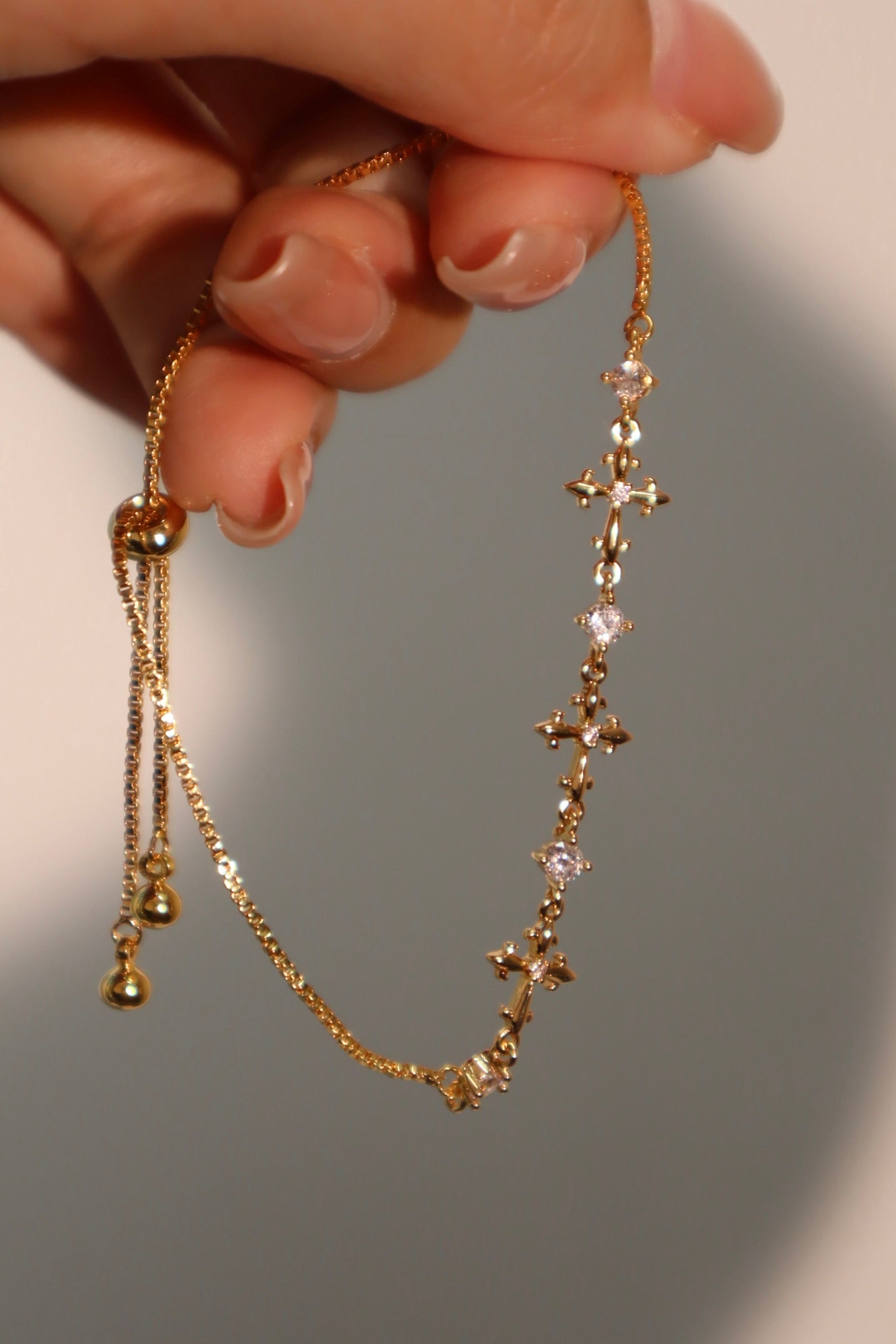 Multi Diamond Cross Bracelet